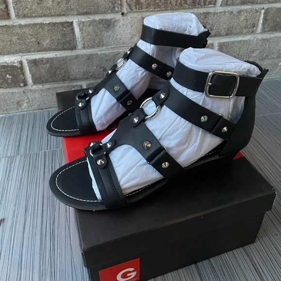 G by Guess's Black Payge 2 Black Sandals - Picture 6 of 9